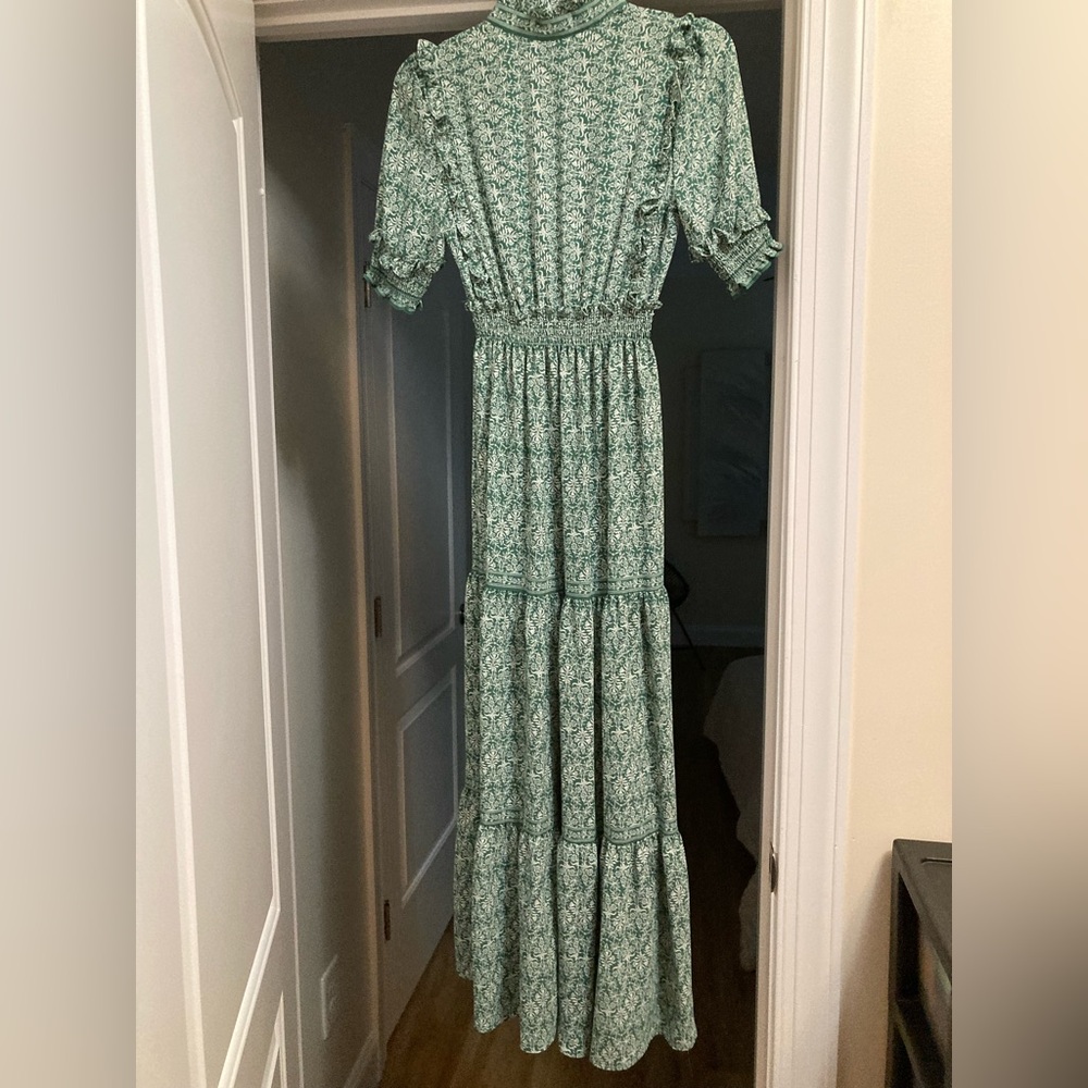 Max Studio Teal Floral Maxi Dress - Picture 4 of 6